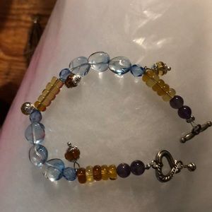 Glass bead bracelet